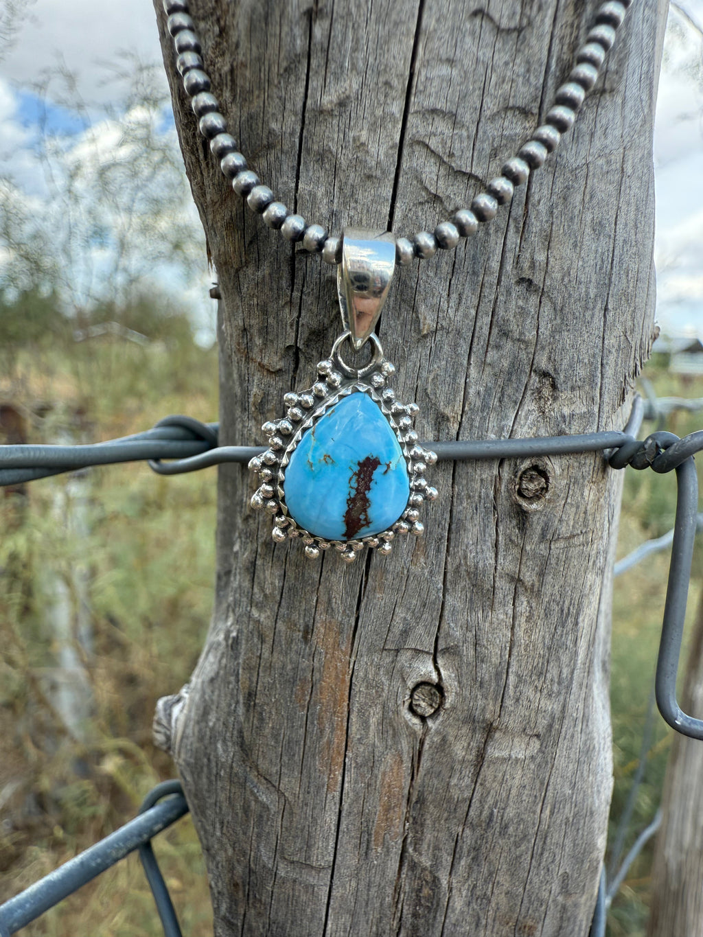 Petite Golden Hills Turquoise Pendant