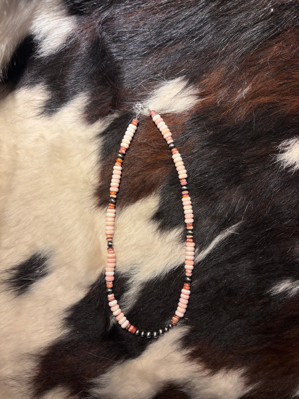 Pink Conch & Purple Spiny Necklace