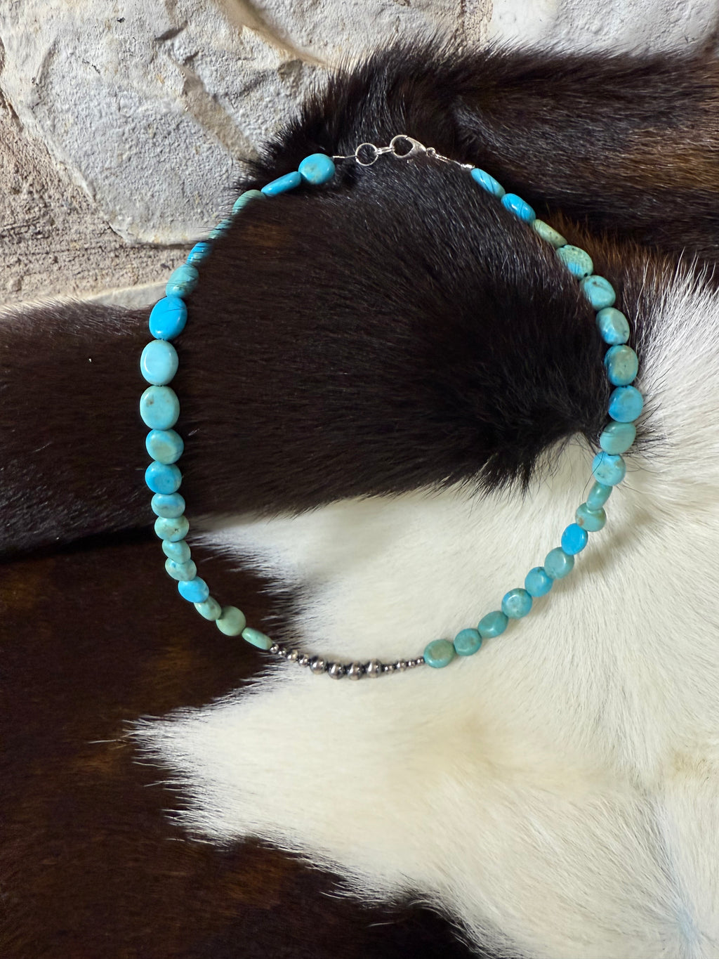 Turquoise Graduated Pearl Necklace