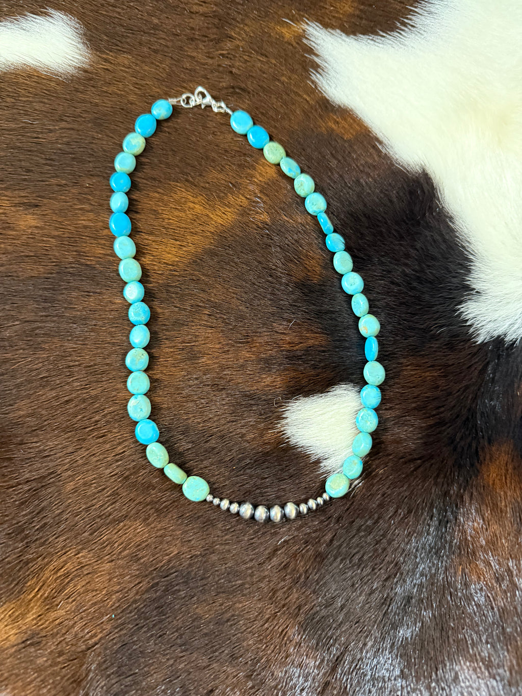 Turquoise Graduated Pearl Necklace