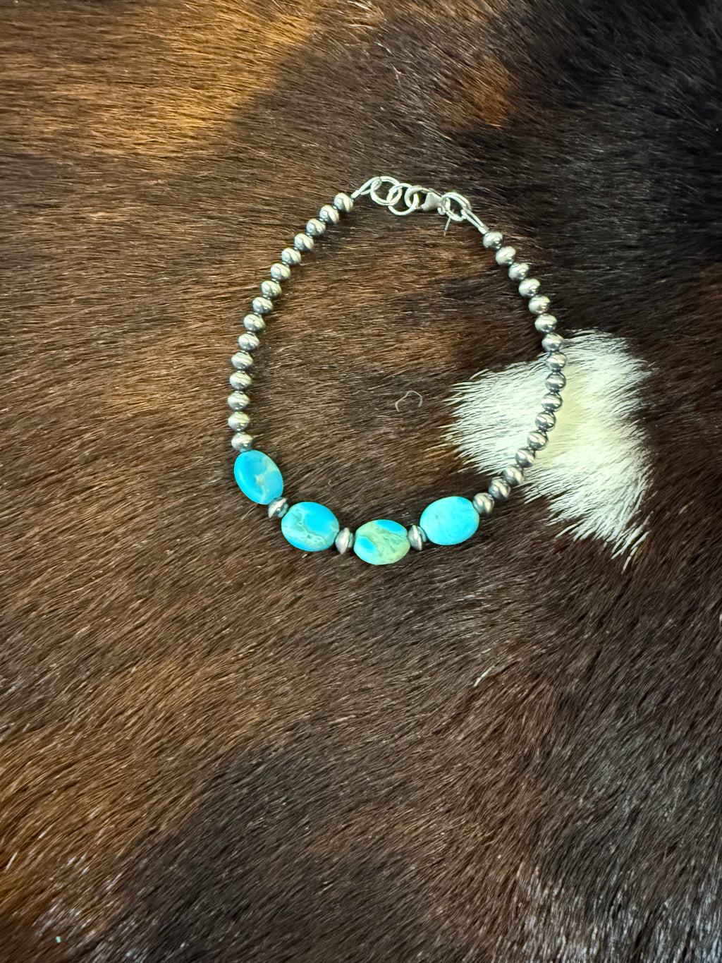 Turquoise and Navajo Pearl Bracelet