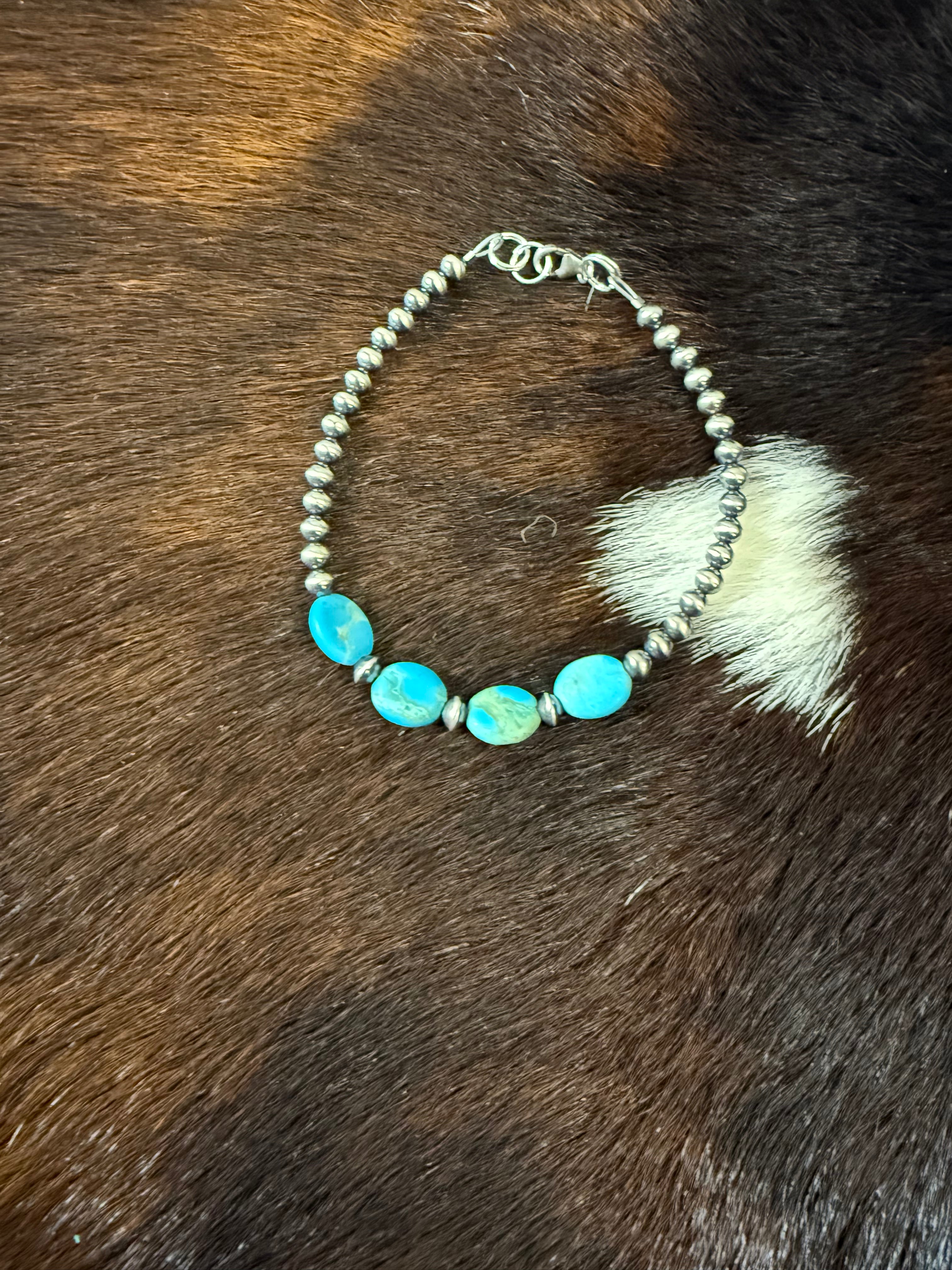 Turquoise and Navajo Pearl Bracelet