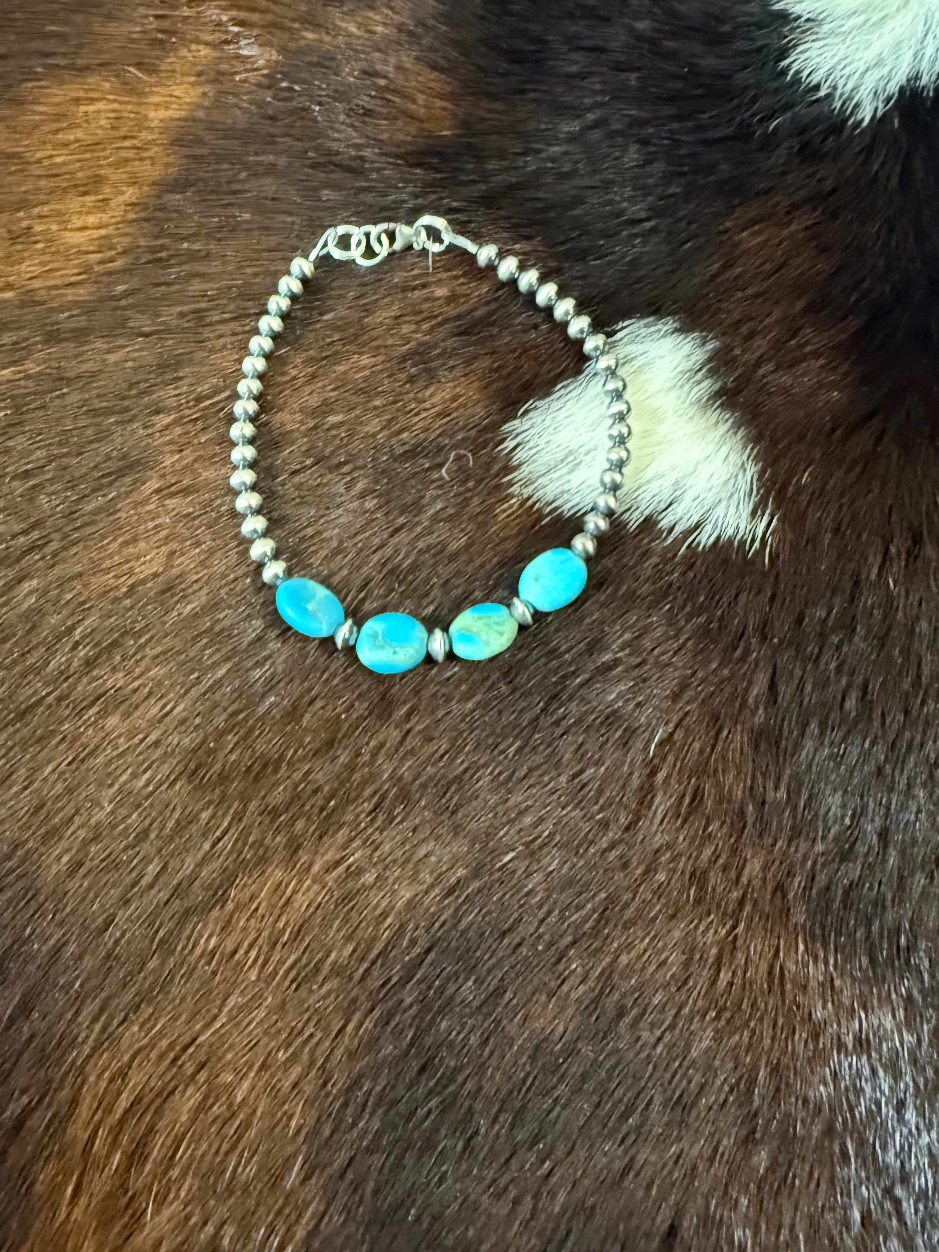 Turquoise and Navajo Pearl Bracelet