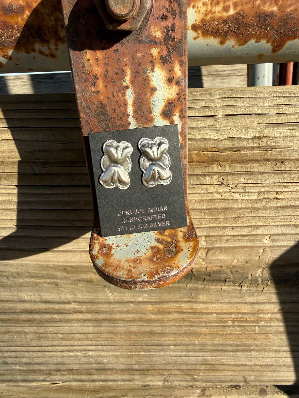 Stamped Concho Earrings