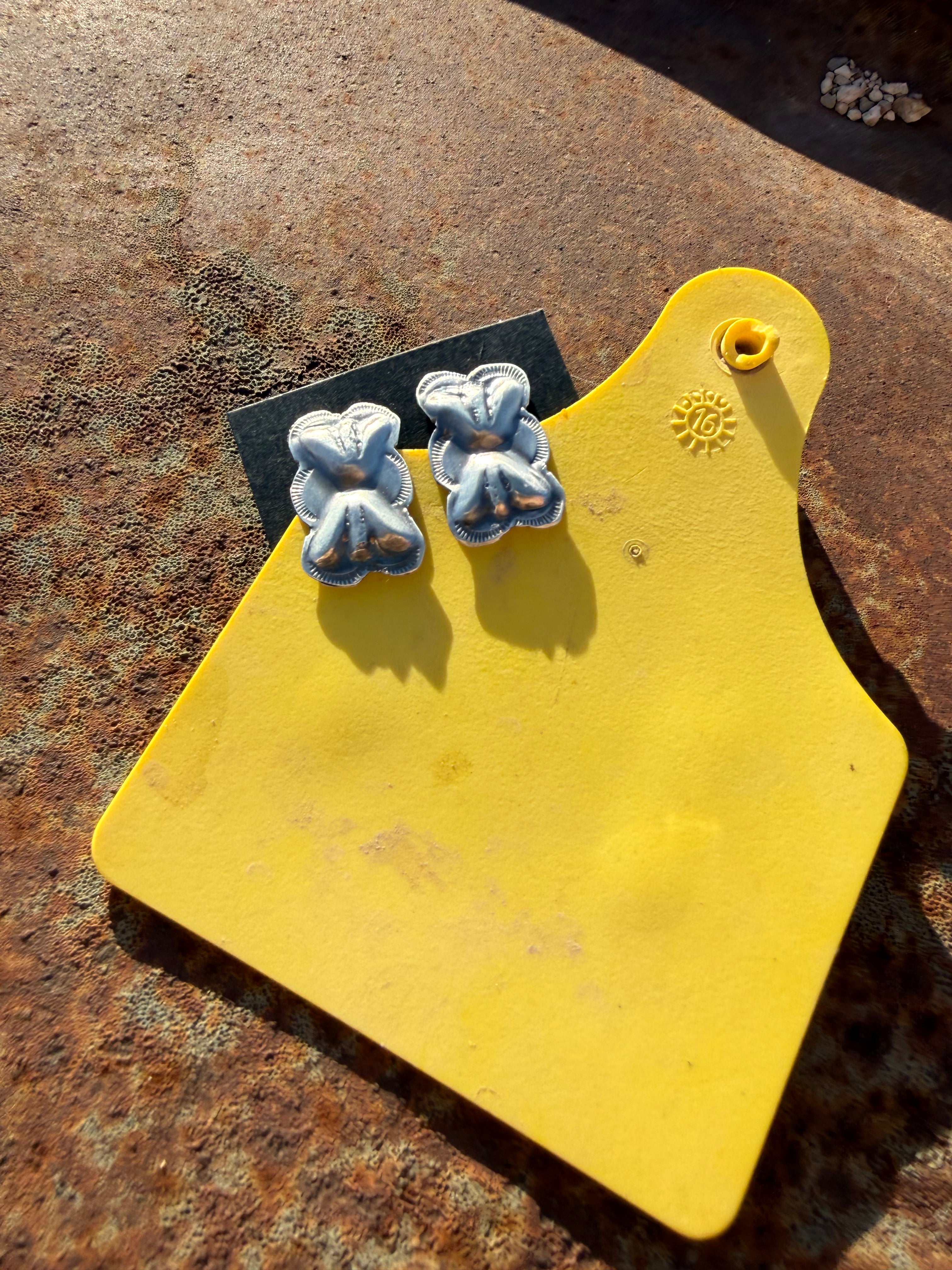 Stamped Concho Earrings