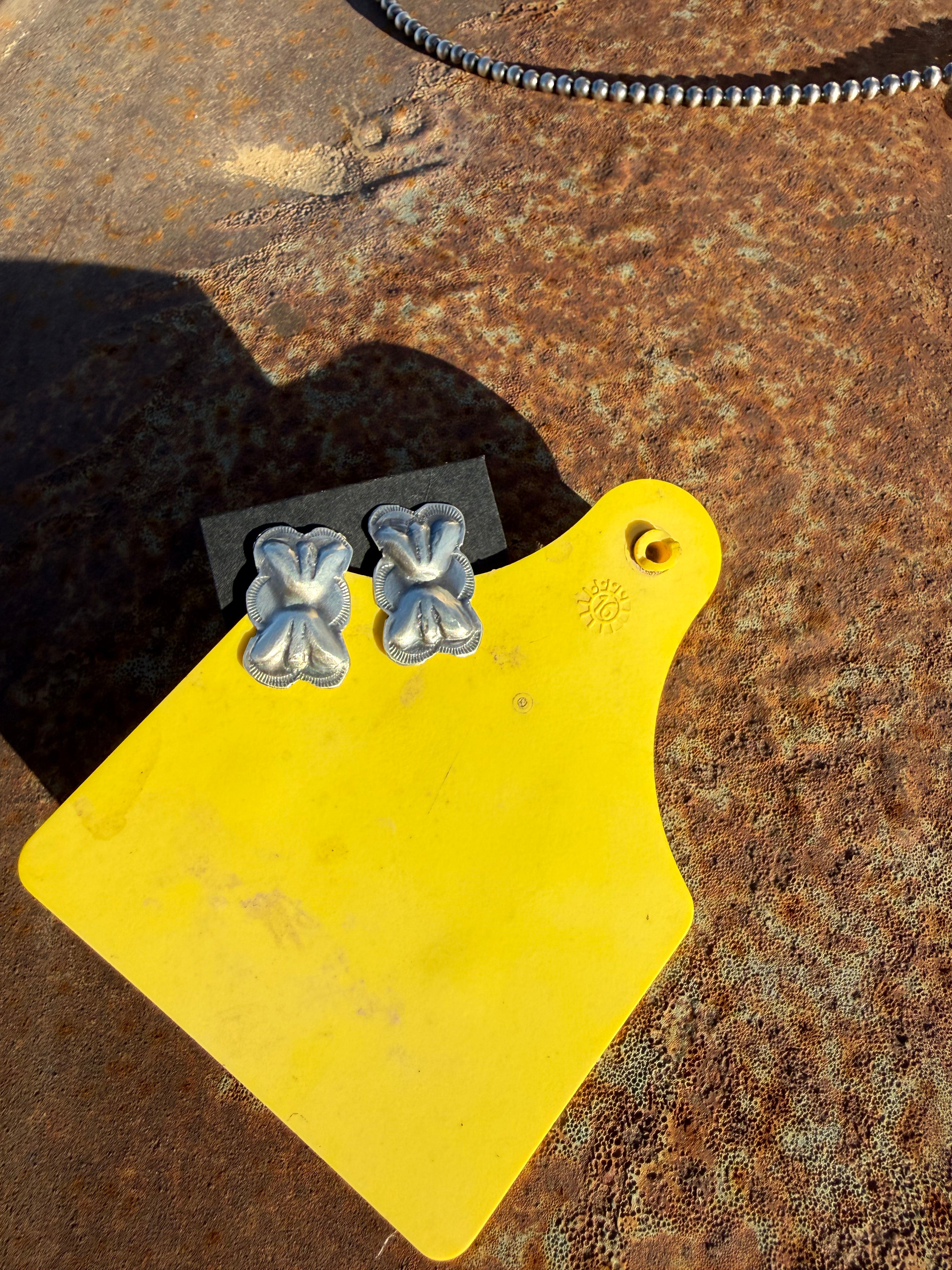 Stamped Concho Earrings