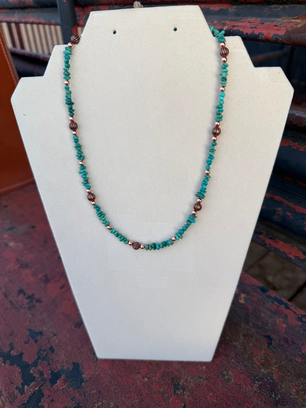 Turquoise & Copper Pearls