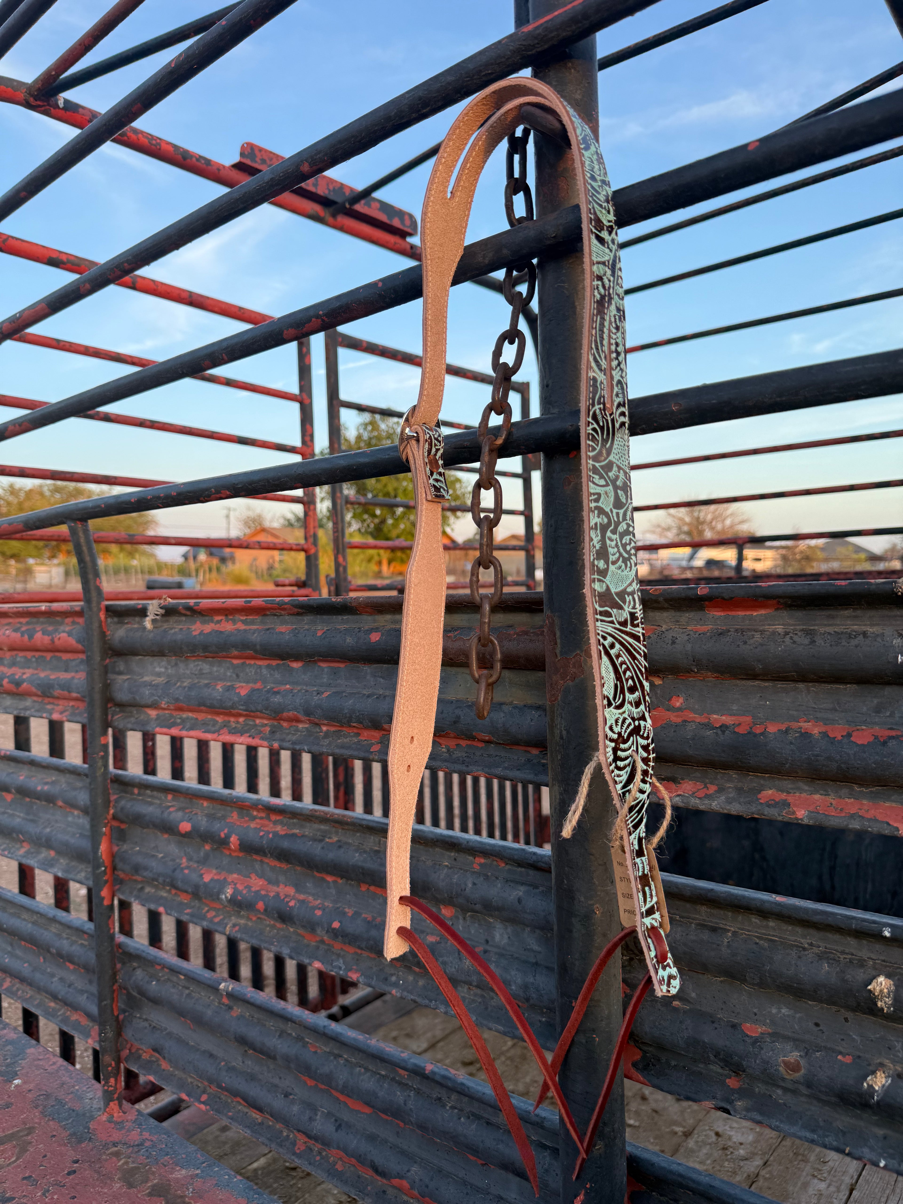 Brown and Turquoise Headstall