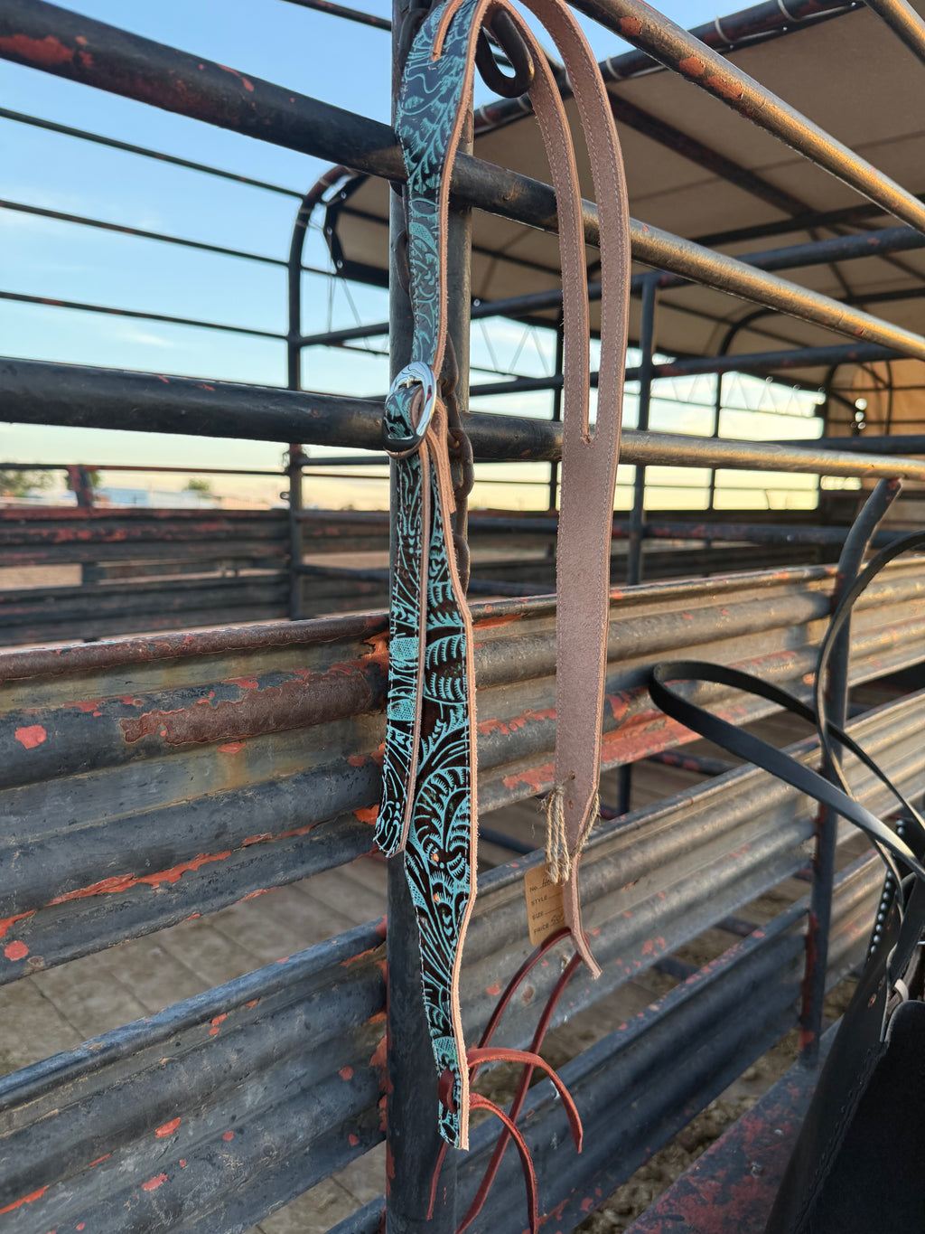 Brown and Turquoise Headstall