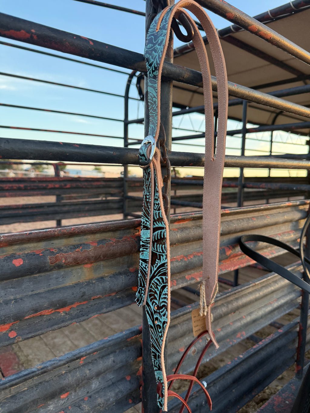 Brown and Turquoise Headstall