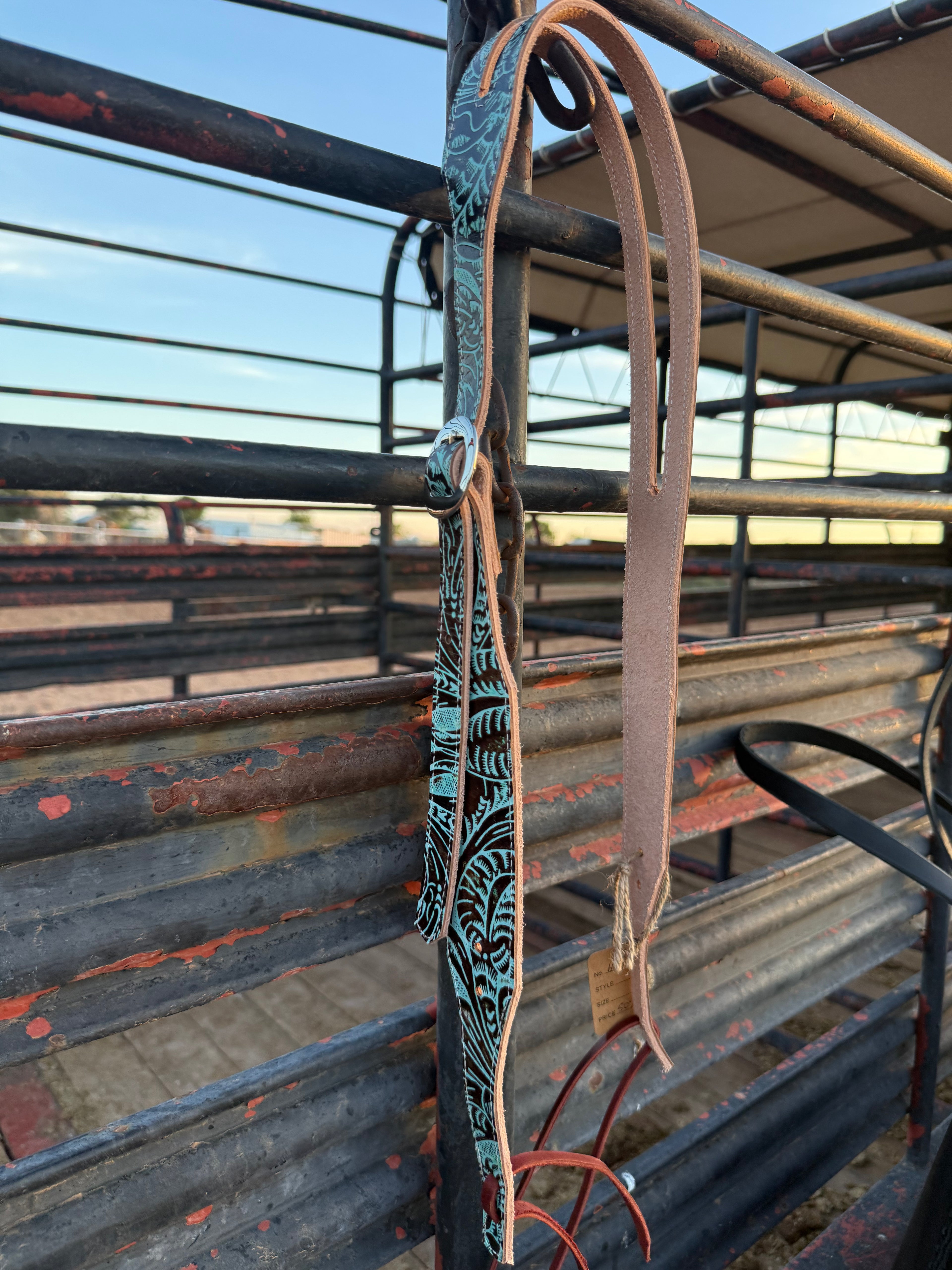 Brown and Turquoise Headstall